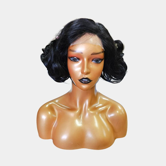 10” Big Curly Black Double Drawn Lace Closure Wig – 100% Human Hair | 4x4 Closure