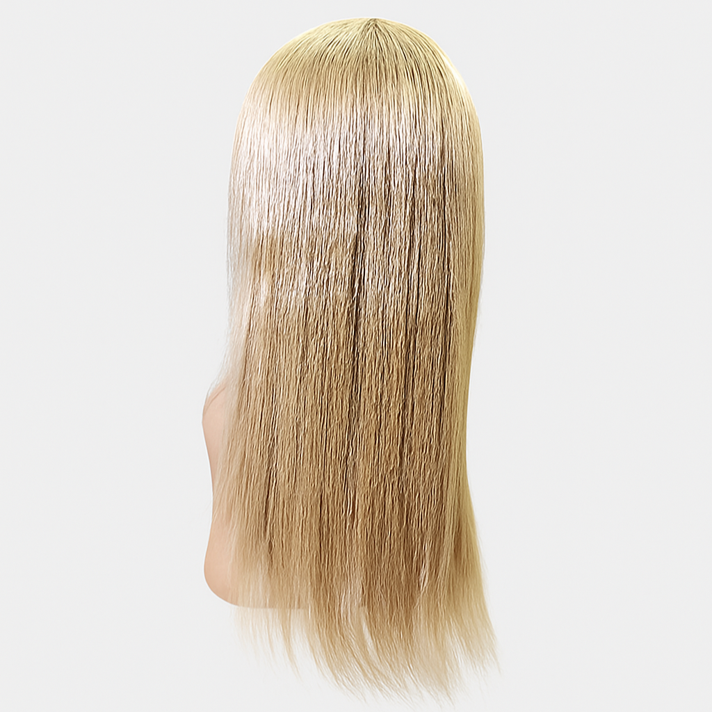 18" Blonde Straight Frontal Lace Wig – 100% Human Hair | 13x4 Frontal