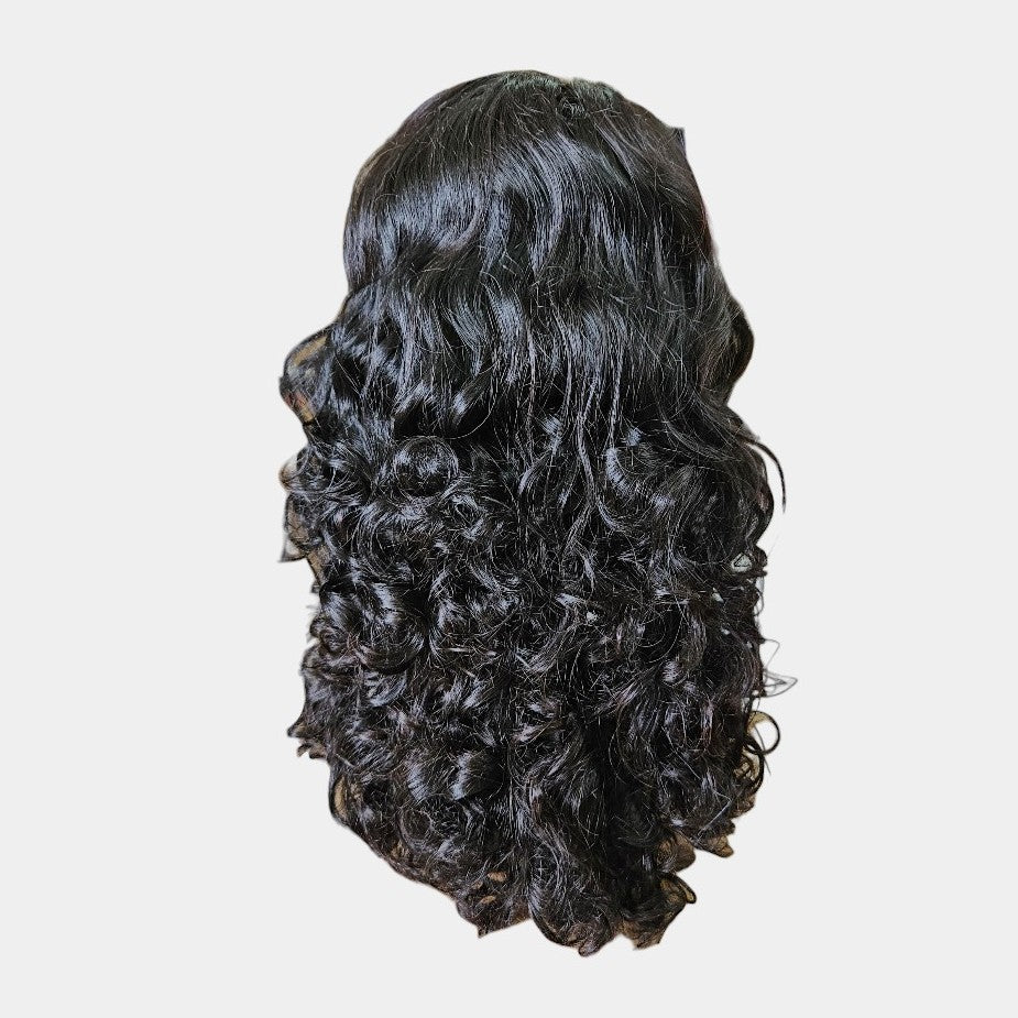 20” Fumi 1B Colour Full Frontal Lace Wig  – 100% Human Hair | 13x4 Frontal