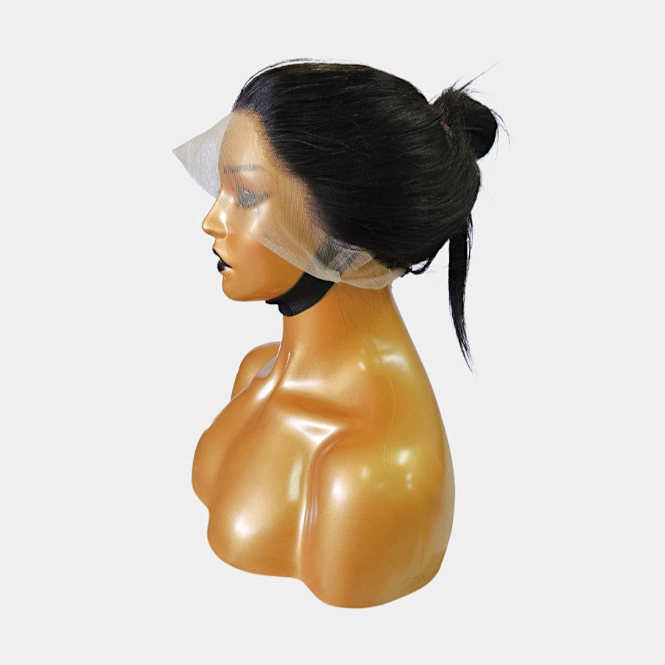 20” Straight 360 Frontal Lace Wig – 100% Human Hair | Ponytail & Updo