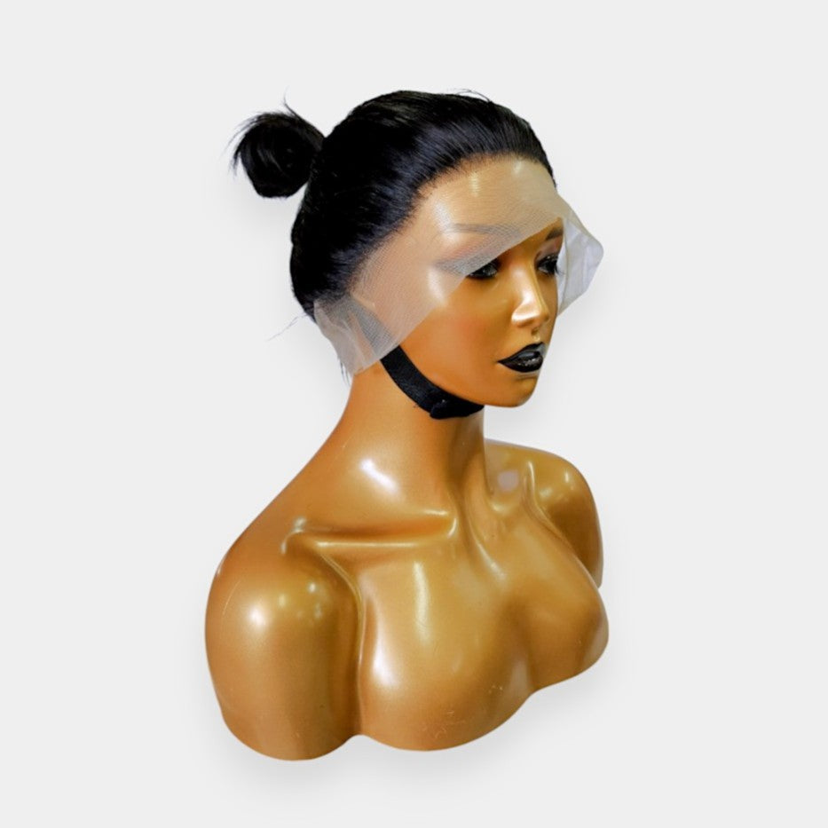 20” Straight 360 Frontal Lace Wig – 100% Human Hair | Ponytail & Updo