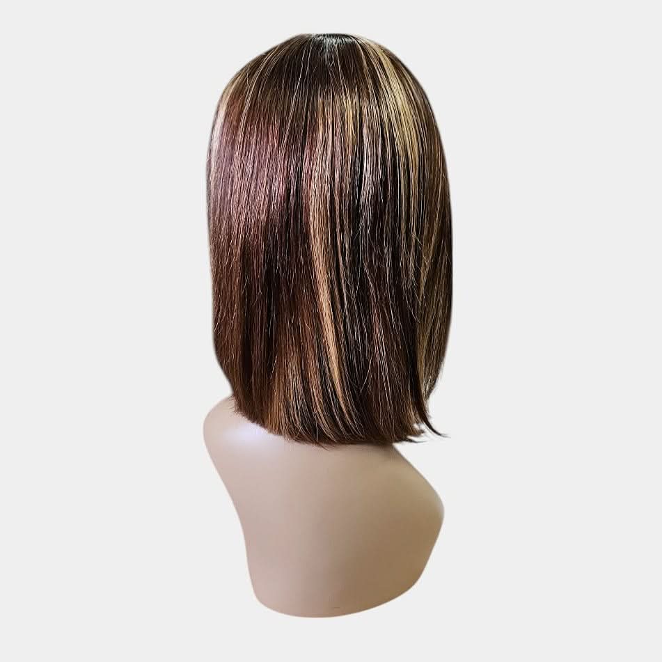 8” 4/27 Straight Frontal Lace Wig – 100% Human Hair | 13x4 Frontal