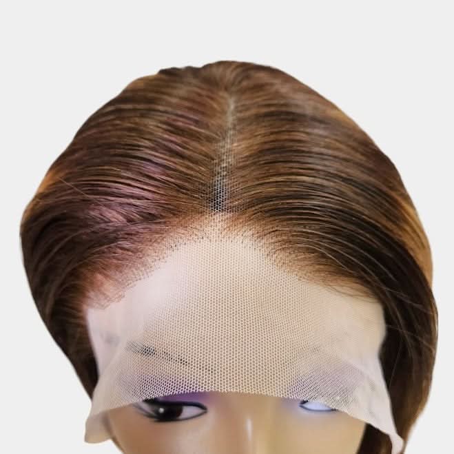 8” 4/27 Straight Frontal Lace Wig – 100% Human Hair | 13x4 Frontal