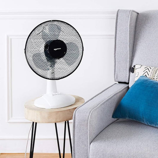 Amazon Basics 3-Speed White Table Fan 40W (Unboxed Deal)