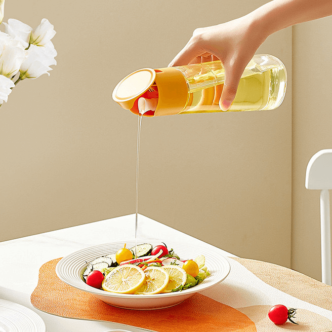 Auto Flip-open Anti-drip Oil Bottle - White