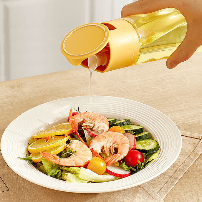 Auto Flip-open Anti-drip Oil Bottle - White