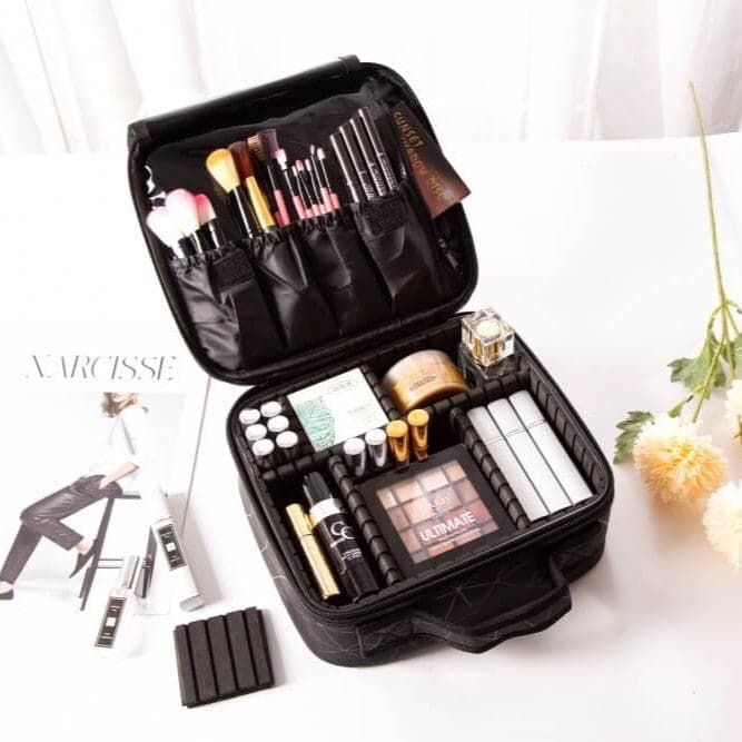 Black Diamond Pattern Makeup Bag