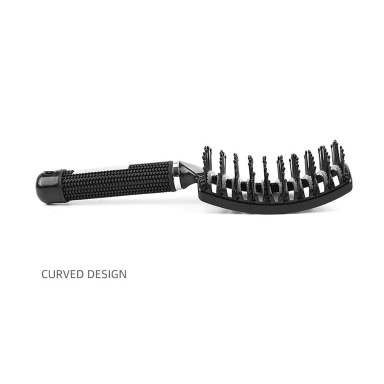 Professional Curved Vented Black Hair Brush