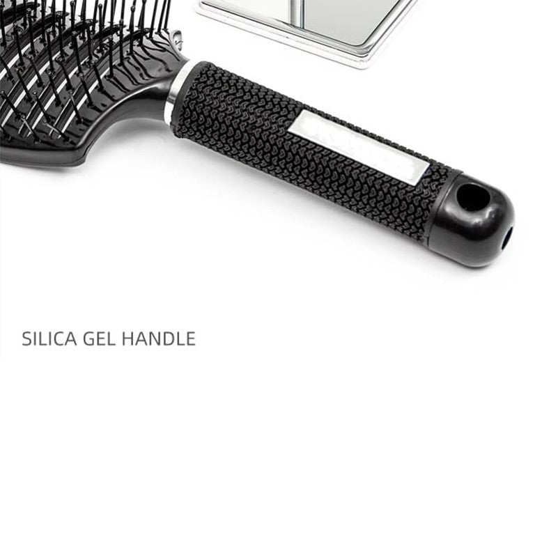 Professional Curved Vented Black Hair Brush