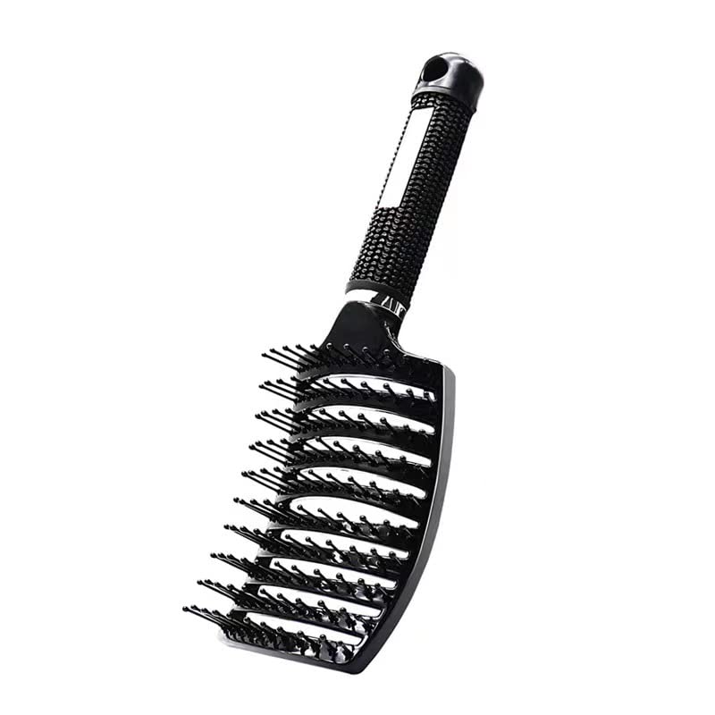 Professional Curved Vented Black Hair Brush