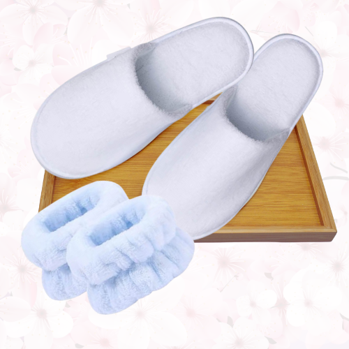Luxury Slippers + Wrist Bands