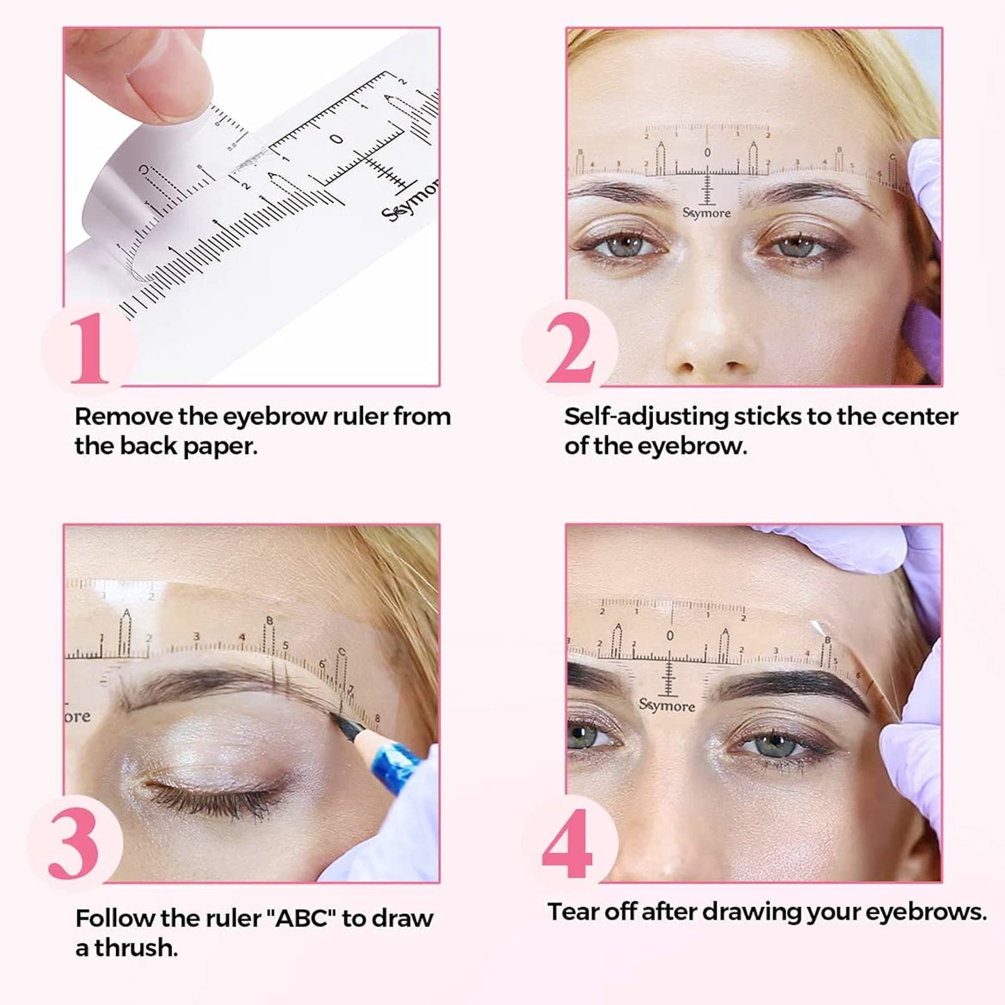 Brow Measuring Ruler Sticker