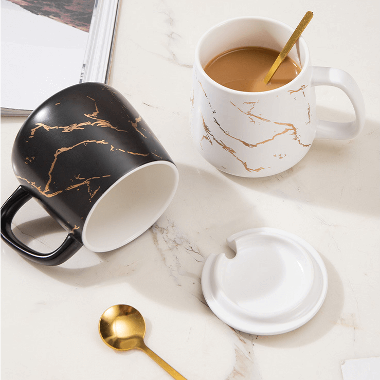 Couple Marble Mugs Gift Set
