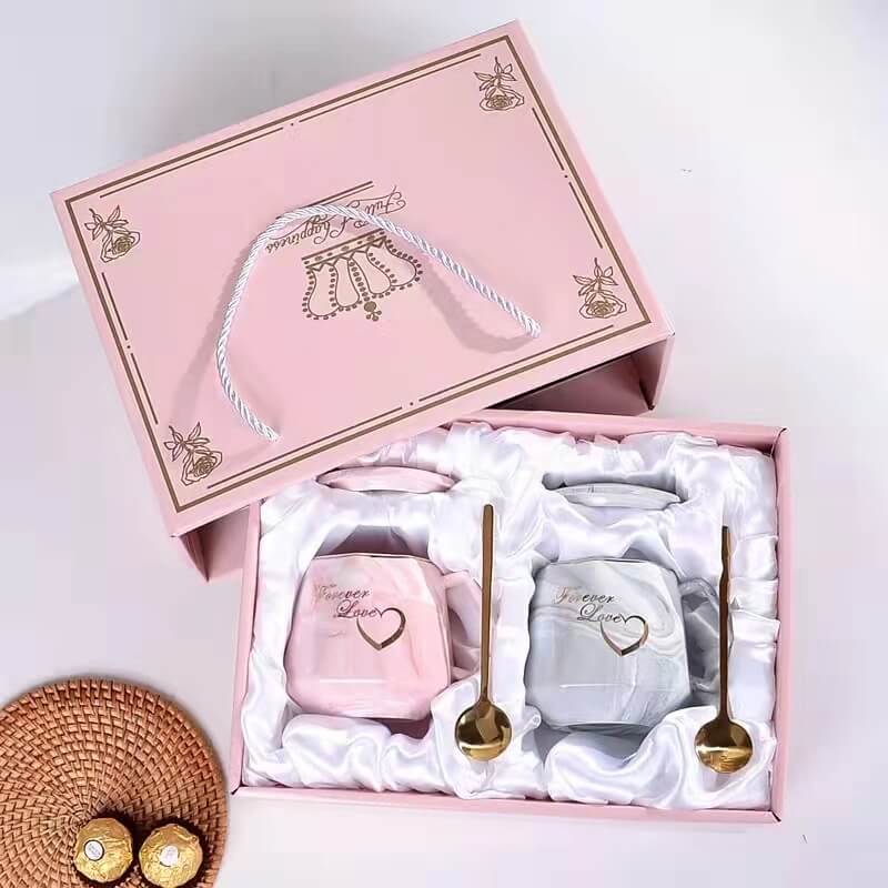 Couple Marble Mugs Gift Set