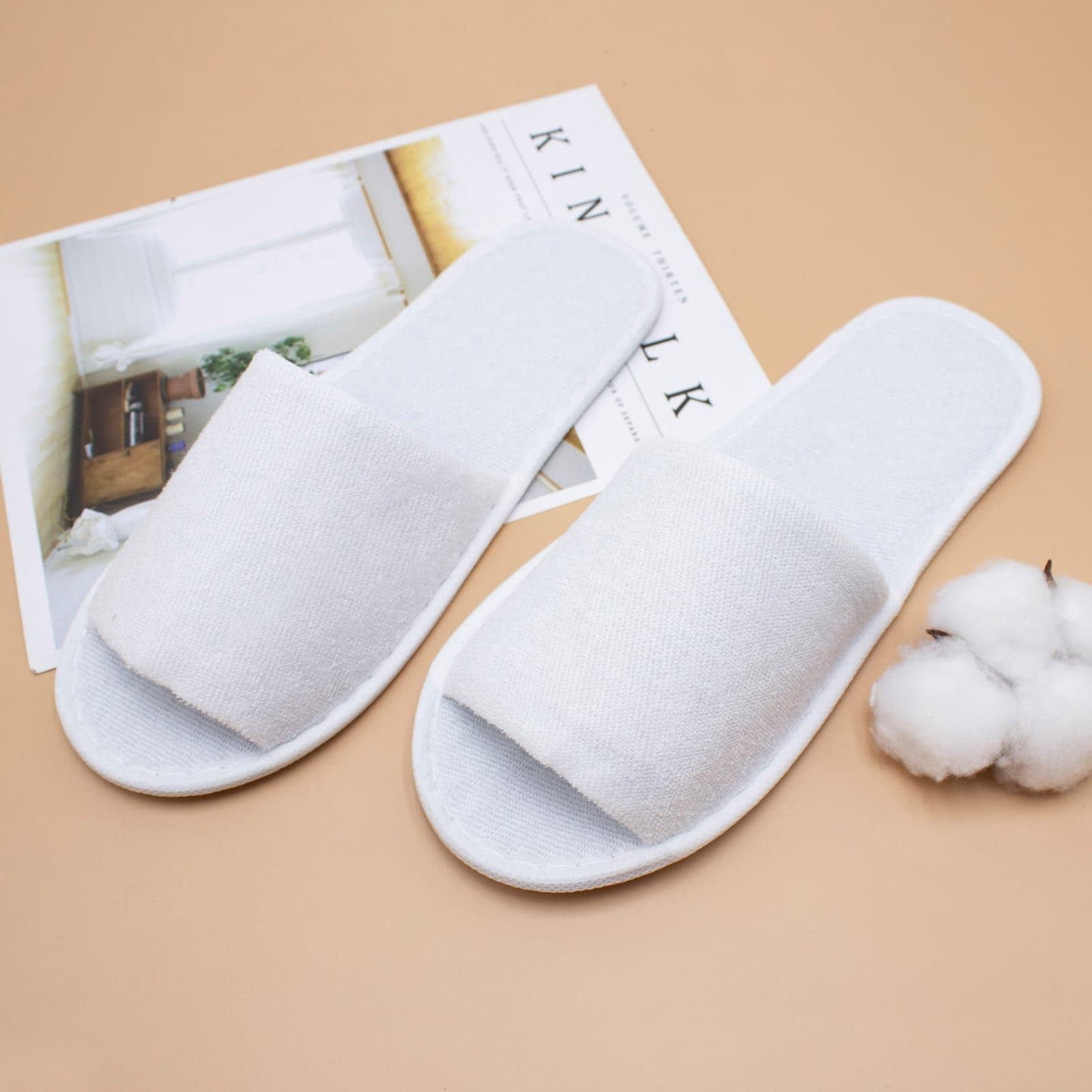 Disposable open toe deals slippers