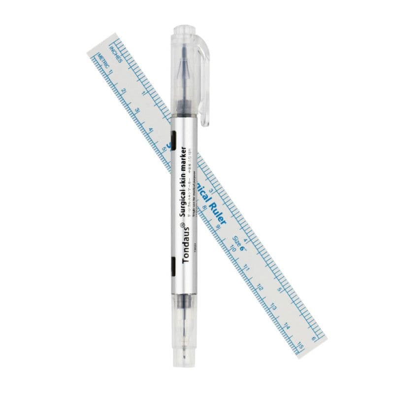 Double Head Surgical Marker with Ruler