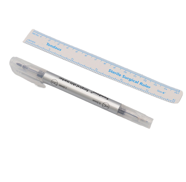 Double Head Surgical Marker with Ruler