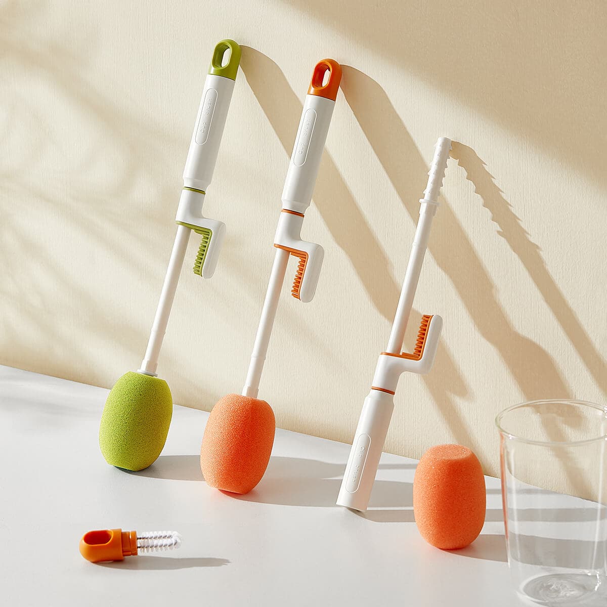 Extra-long 3-in-1 Orange Bottle & Straw Cleaner