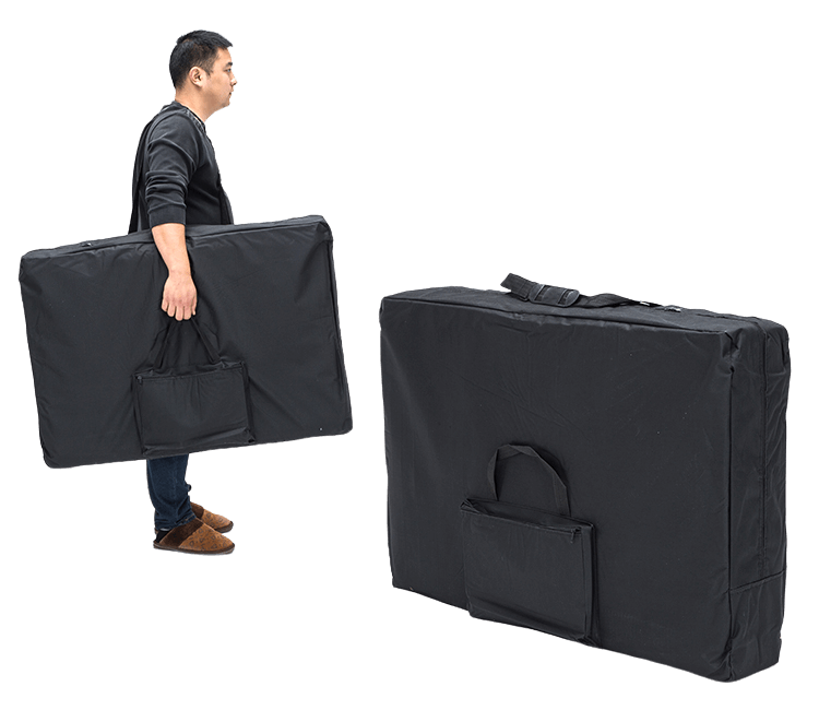 Extra-width Portable Massage Bed with Full Accessories (Black)