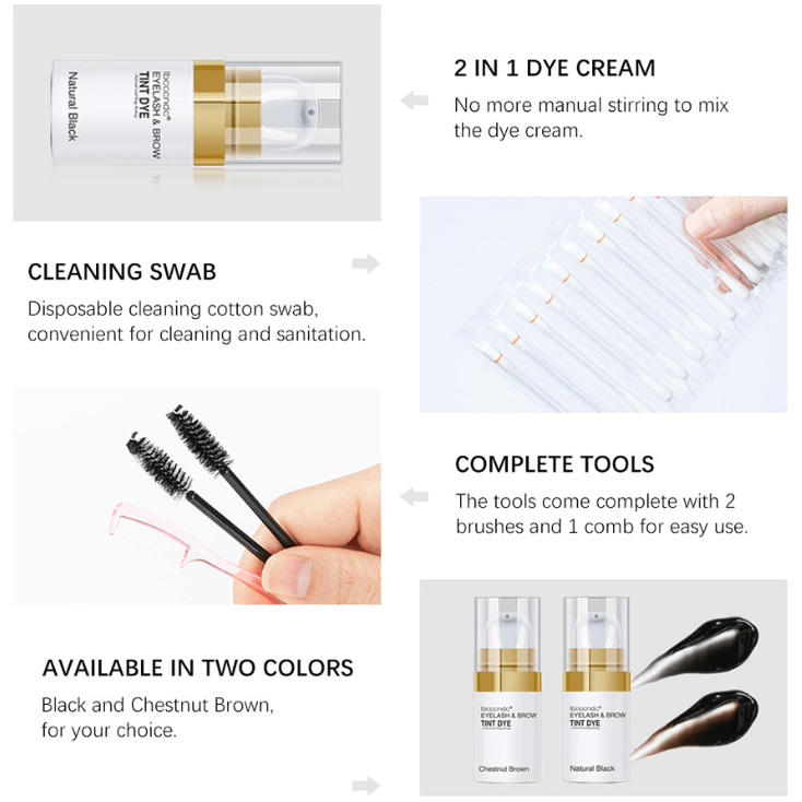 2-in-1 Eyelash & Brow Tint Dye Kit
