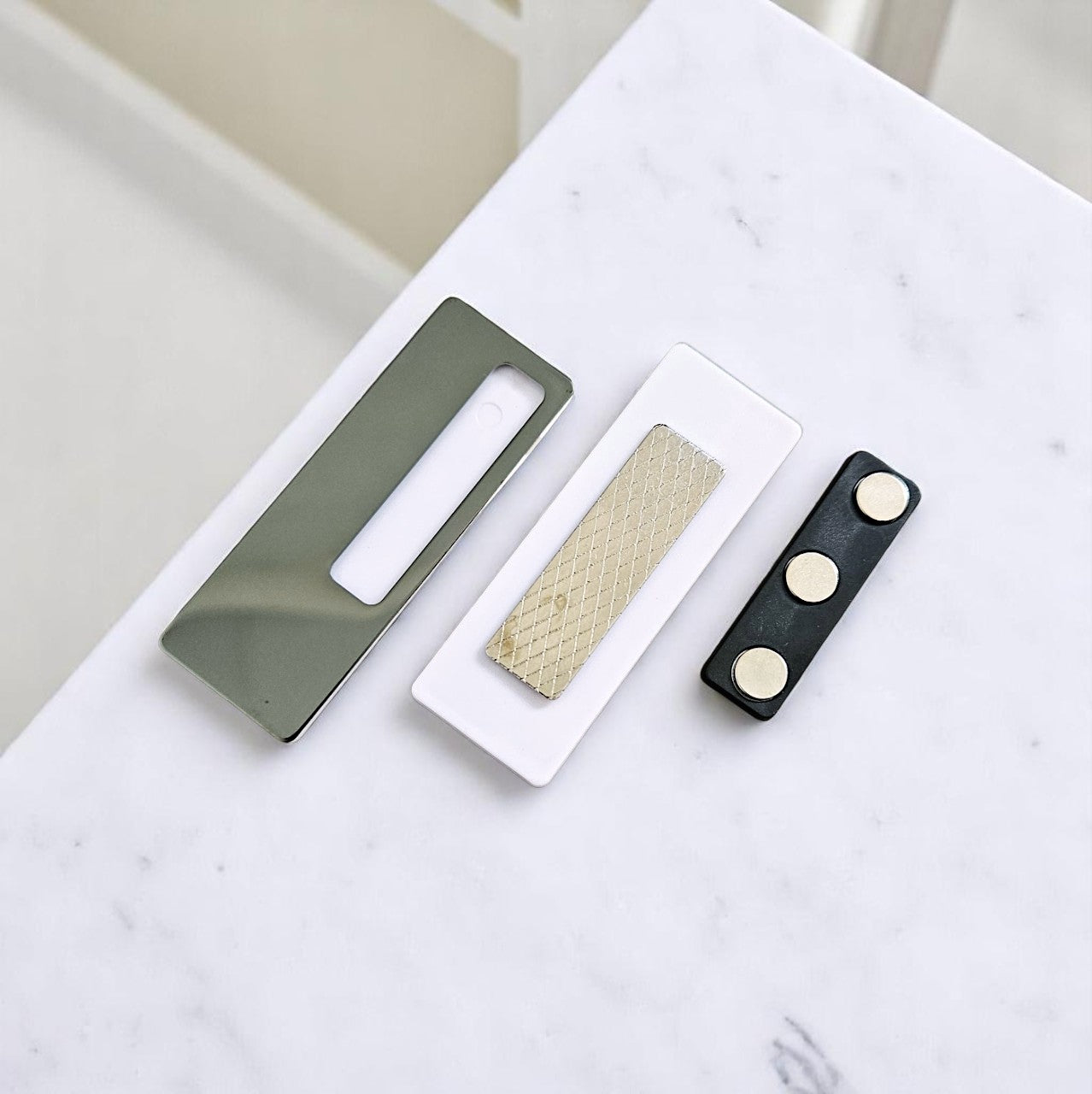 Customized Stainless Steel Magnetic Name Badge – Laser Engraved