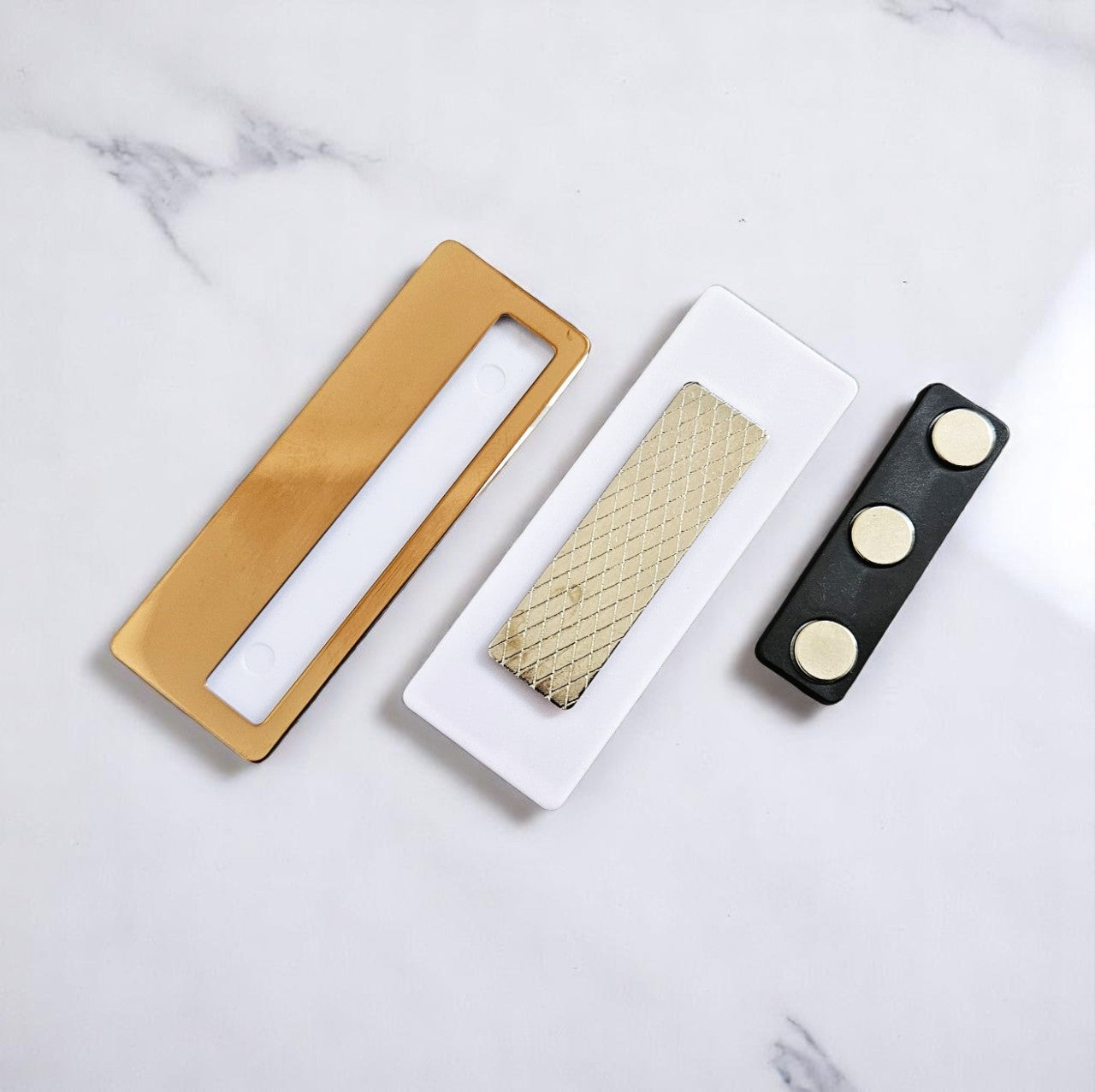 Customized Stainless Steel Magnetic Name Badge – Laser Engraved