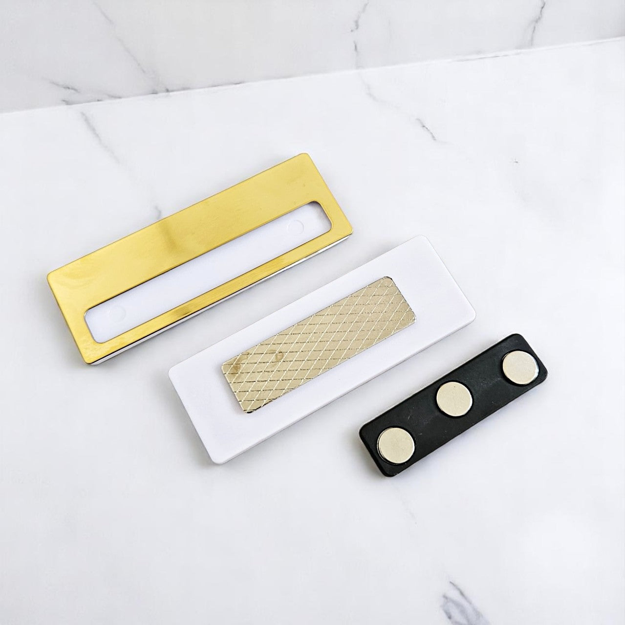 Customized Stainless Steel Magnetic Name Badge – Laser Engraved