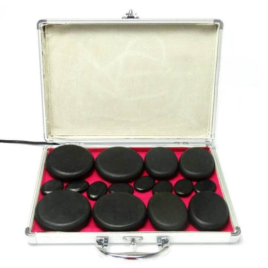 Hot Stone Set with Heating Box (16 pcs)