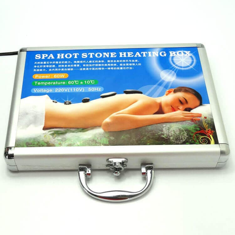 Hot Stone Set with Heating Box (16 pcs)