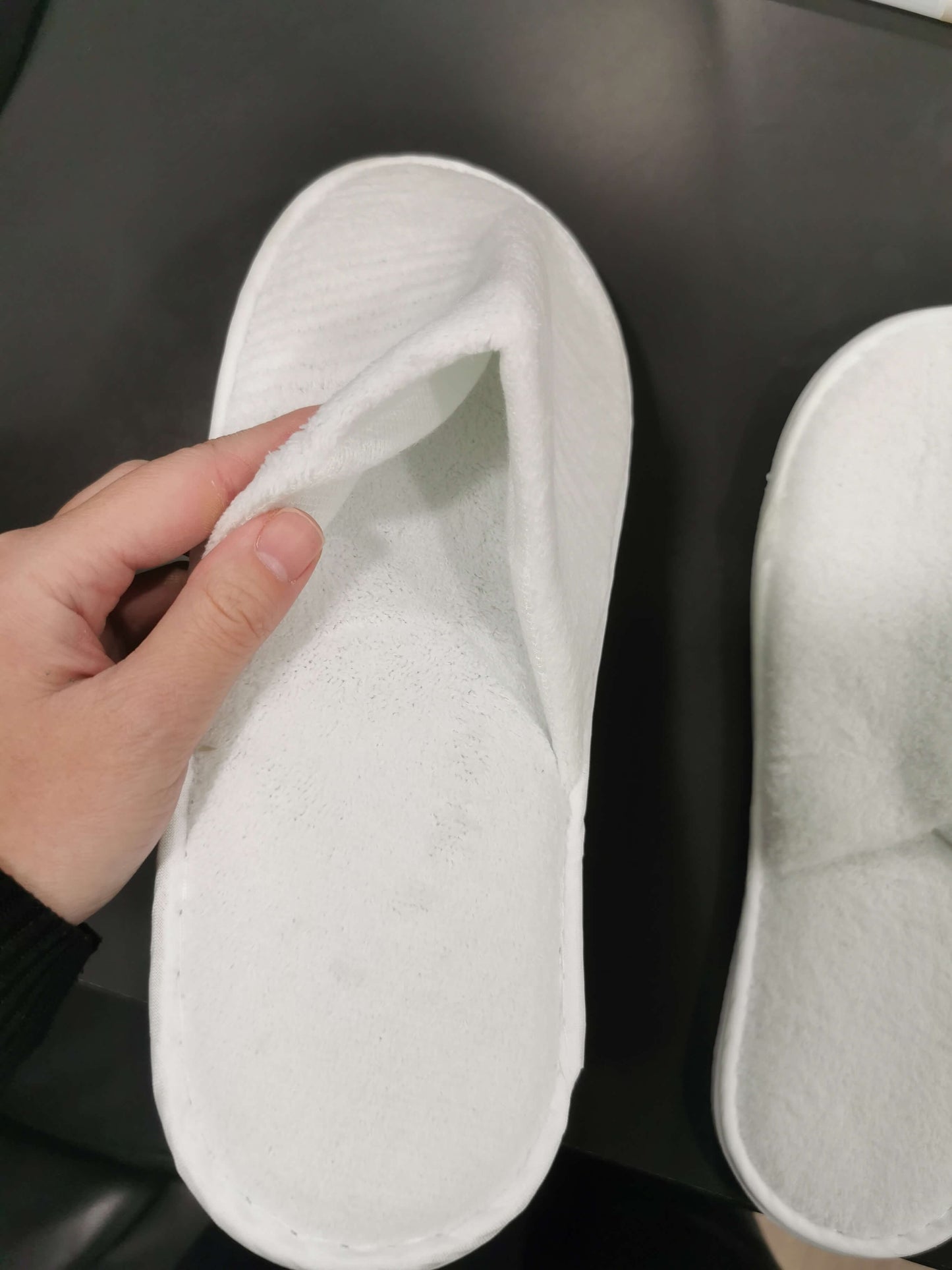Luxury Hotel Slippers (7mm) - White/Grey