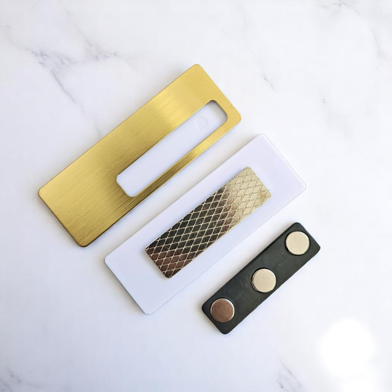 Customized Stainless Steel Magnetic Name Badge – Laser Engraved