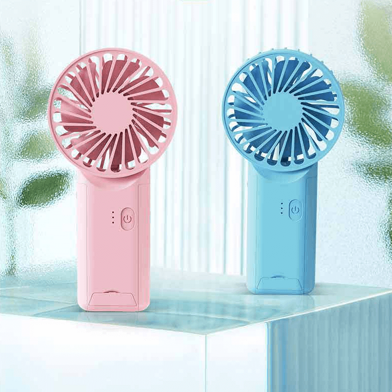 Mini Electric Handheld Fan with Phone Stand
