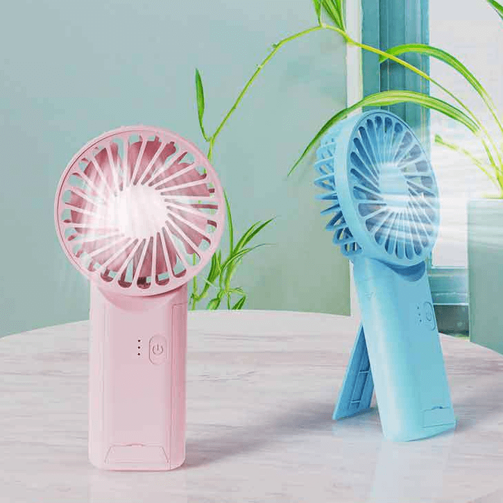 Mini Electric Handheld Fan with Phone Stand