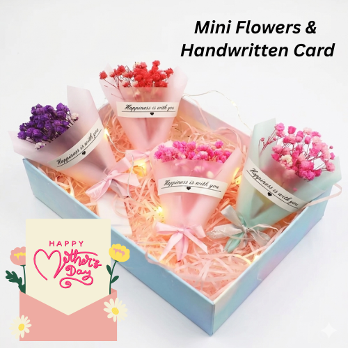 Mini Flowers & Handwritten Card