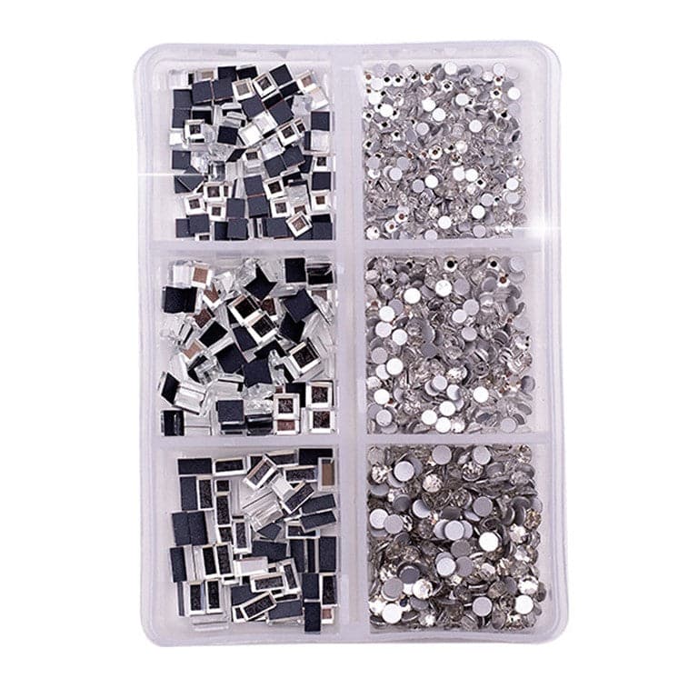 Mixed Gem Stones Palette Nail Art