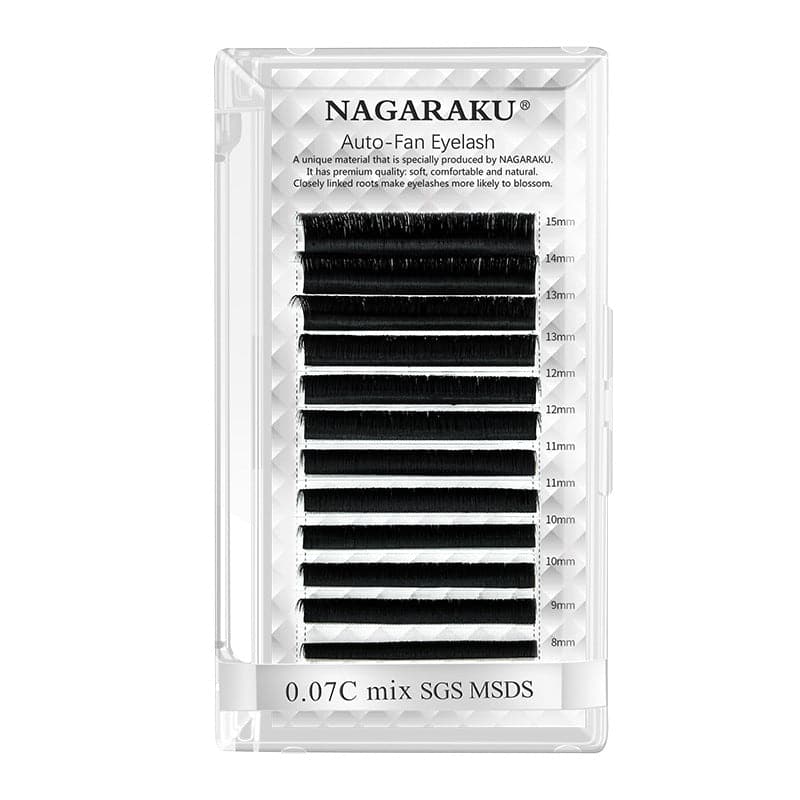 NAGARAKU Easy-fan Blooming Lash Tray Mixed Lengths / C / 8-15mm
