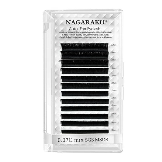 NAGARAKU Easy-fan Blooming Lash Tray Mixed Lengths / C / 8-15mm