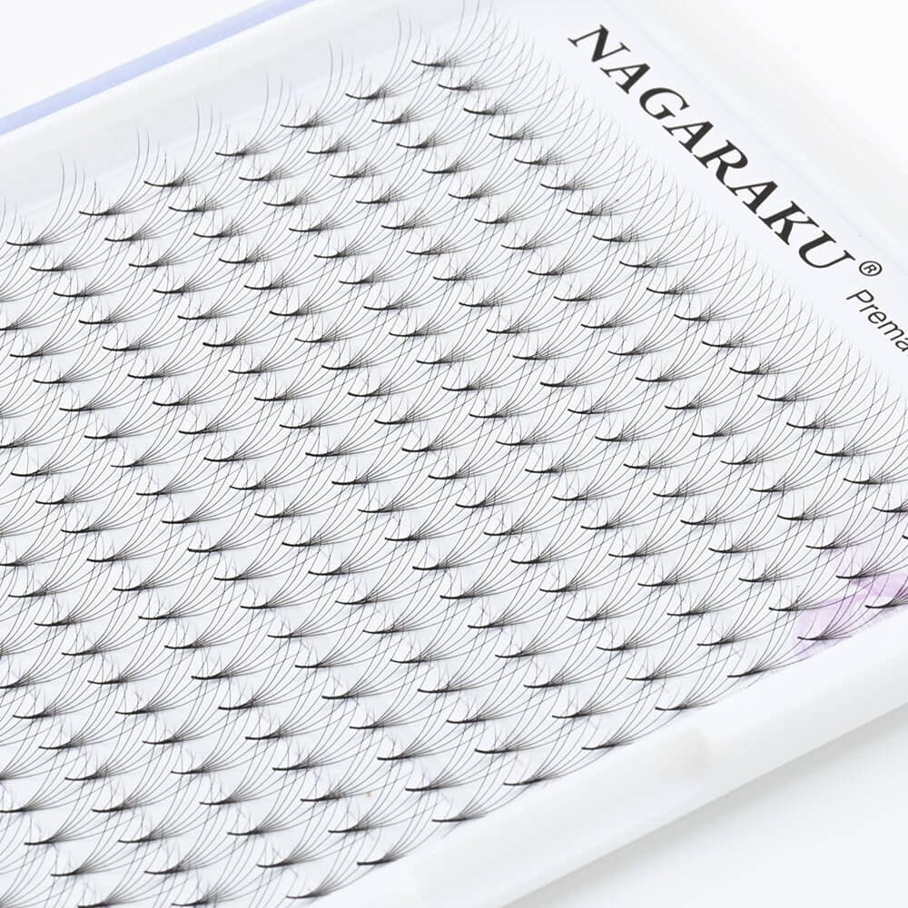Nagaraku Premade Volume Fans Bulk Tray Mixed Lengths 9-14mm