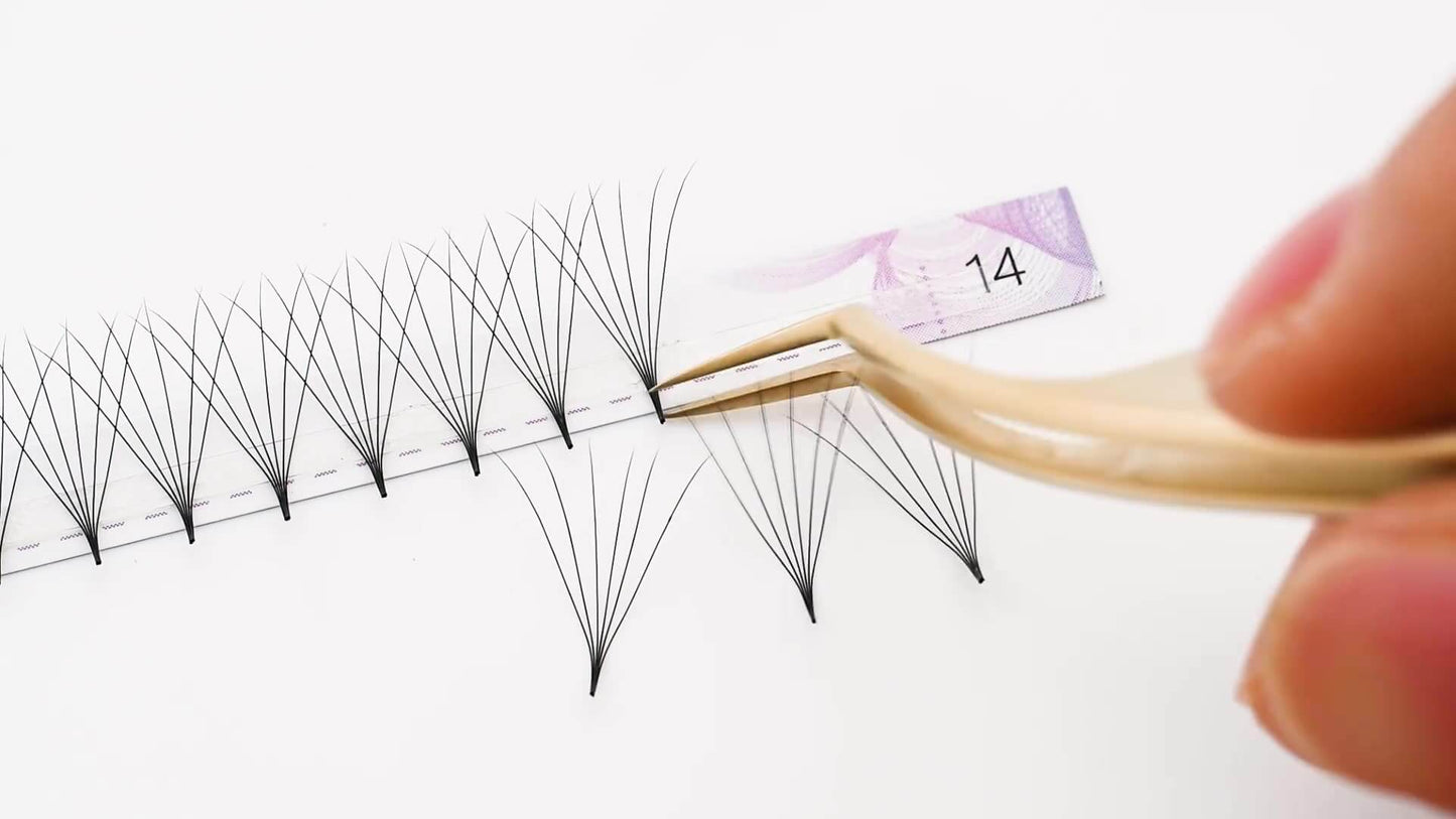 Nagaraku Premade Volume Fans Bulk Tray Mixed Lengths 9-14mm