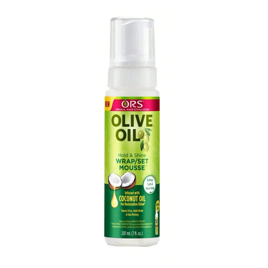 ORS Olive Oil Hold & Shine Coconut Oil Wrap / Set Mousse (207ml)