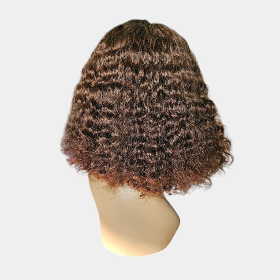 One Size #4 Colour Water Wave Double Drawn Wig – 100% Human Hair | 4x4 Closure