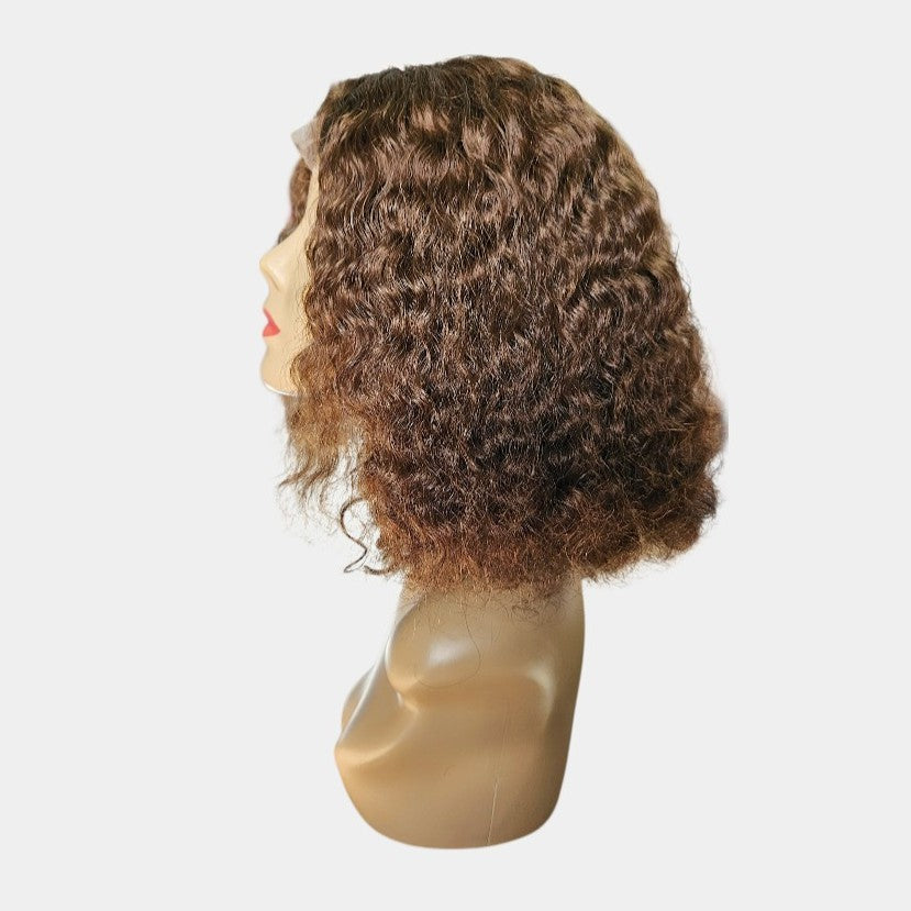 One Size #4 Colour Water Wave Double Drawn Wig – 100% Human Hair | 4x4 Closure