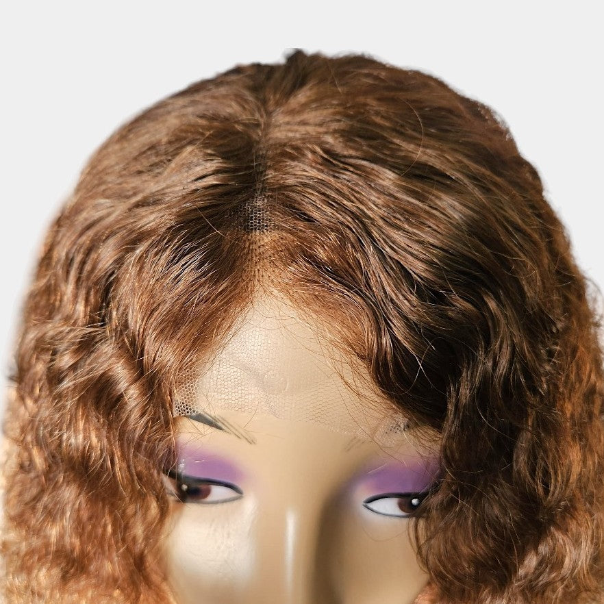 One Size #4 Colour Water Wave Double Drawn Wig – 100% Human Hair | 4x4 Closure
