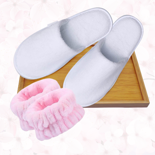 Luxury Slippers + Wrist Bands