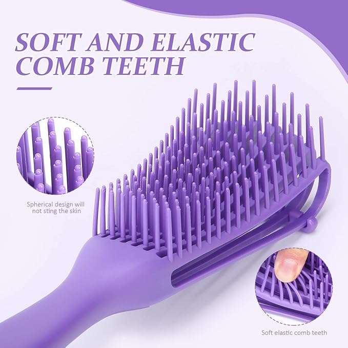 Detangle Wet Hair Brush - Purple