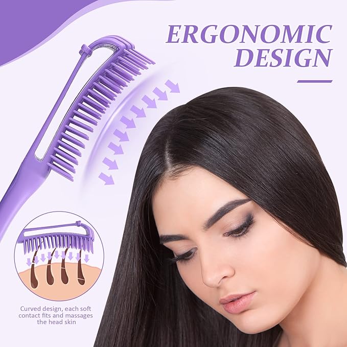 Detangle Wet Hair Brush - Purple