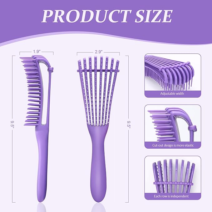 Detangle Wet Hair Brush - Purple