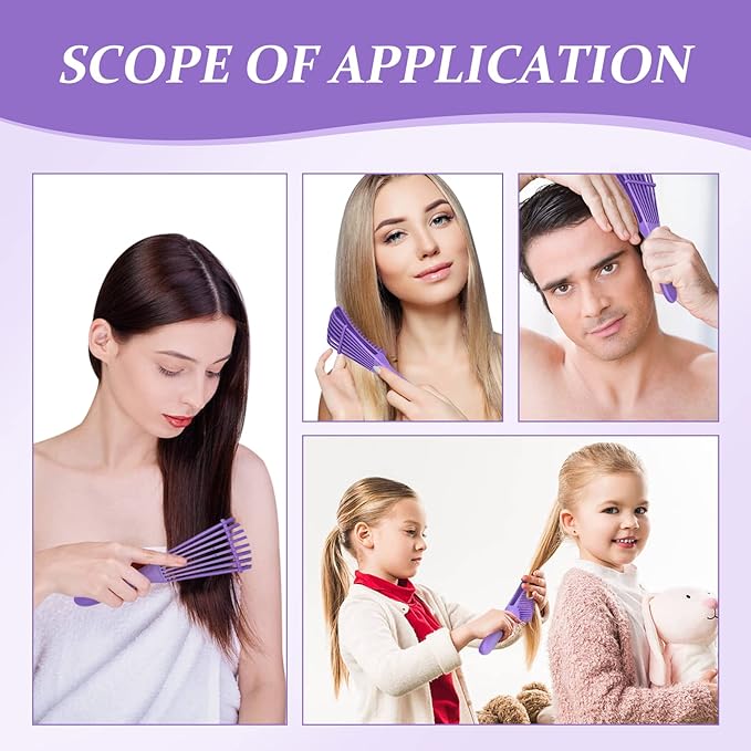 Detangle Wet Hair Brush - Purple