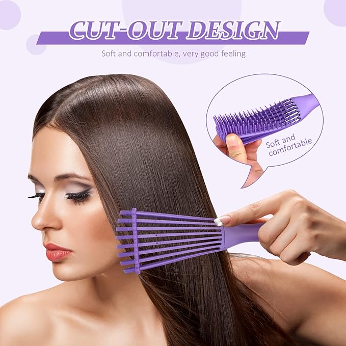 Detangle Wet Hair Brush - Purple