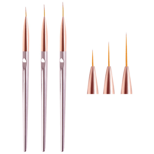 Rose Gold Fine Art Gel Brush Trio Set